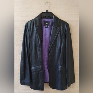 Mossimo Black Leather Jacket (M)
